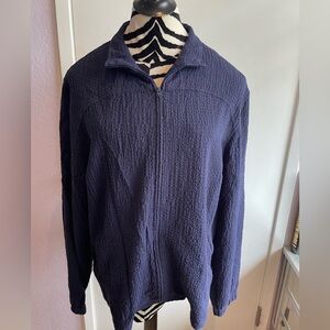 Orvis Men's Deep Blue Zip-Up Sweater